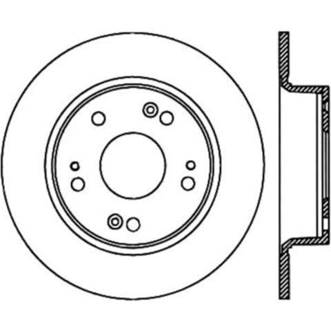 Stoptech 08-10 Honda Accord EX/EX-L/LX/LX-P/LX+ Rear Perf CRYO Rotor - 120.40068CRY
