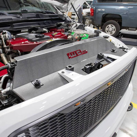 Wehrli 13-18 Cummins Fabricated Aluminum Radiator Cover - Candy Teal - WCF100546-CT