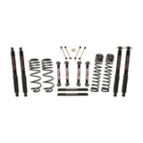 Skyjacker Jeep TJ/LJ 4in Dual Rate Long Travel Front/Rear Kit w/ Black Max Shocks - TJ401BPBLT