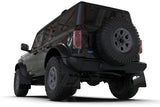 Rally Armor 21-25 Ford Bronco (Plstc Bmpr + RB - NO Rptr/Sprt) Blk Mud Flap w/Cy Orange Logo - MF85-RB-PL-COR