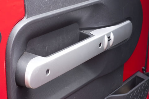 Rugged Ridge 07-10 Jeep Wrangler JK Silver Front Door Handle Trim - 11151.16
