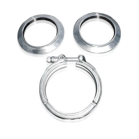 Stainless Works V Band SS Coupling Kit for 3 1/2in tubing - VBC35