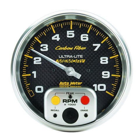 Autometer Carbon Fiber 52mm 1600 PSI Mechanical Nitrous Pressure Gauge - 4728