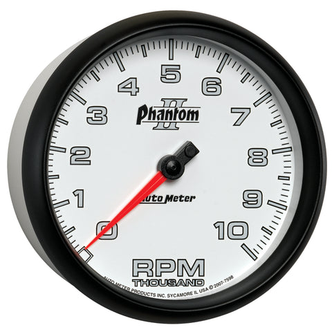 Autometer Phantom II 5in Electrical 10K RPM In-Dash Tachometer - 7598