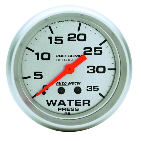 Autometer 66.7mm 35 PSI Mechanical Water Pressure Gauge - 4407