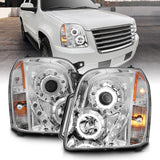 ANZO 2007-2014 GMC Yukon Projector Headlights w/ Halo Chrome (CCFL) - 111147