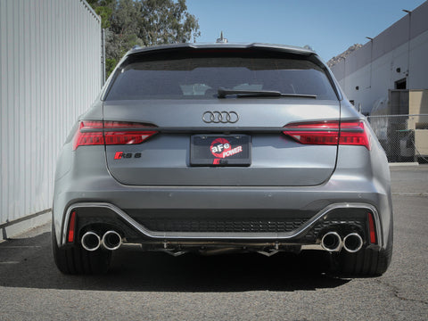 aFe 20-22 Audi RS6 Avant V8 4L(tt) MACH Force-Xp 3in to 2.5in 304 SS Cat-Back Exhaust w/Polished Tip - 49-36448-P