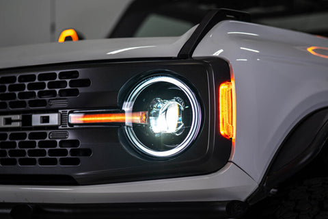 DV8 Offroad 2021-2025 Ford Bronco Black Headlights - HLCBR-01