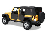 Bestop 07-18 Jeep Wrangler JK 4-Door Element Panels (Rear Doors Black) - 51804-01