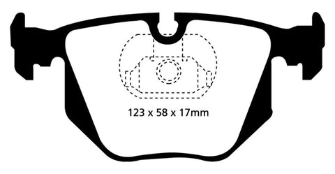 EBC 00-06 BMW X5 3.0 Greenstuff Rear Brake Pads - DP61118