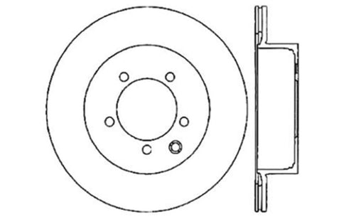 StopTech 03-04 Infiniti G35 / 03-05 G35X / 03-05 Nissan 350Z Cross Drilled Left Rear Rotor - 128.42077L