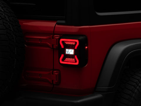 Raxiom 18-22 Jeep Wrangler JL LED Tail Lights- Black Housing - Red Lens - J132754-JL