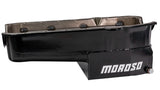 Moroso 80-85 Chevrolet SBC(w/Passenger Side Dipstick) Wet Sump 7qt 7.5in Steel Oil Pan - Black - 21317