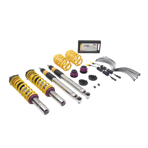 KW Coilover Kit V3 2017+ Audi A4 (B9) Sedan 2wd w/ Electronic Dampers - 352100AW