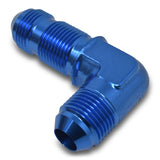 Russell Performance -8 AN 90 Degree Flare Bulkhead (Blue) - 661260