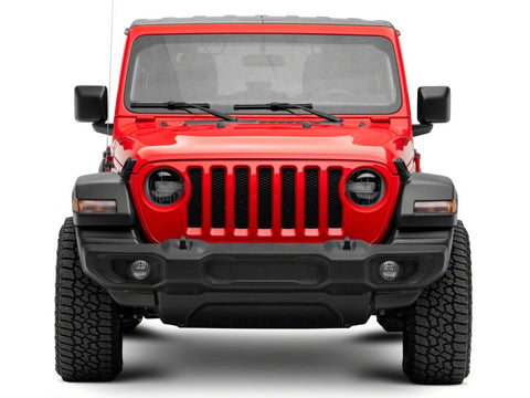 Raxiom 18-23 Jeep Wrangler JL Axial Series 9-In LED Headlights- Blk Housing (Clear Lens) - J164371