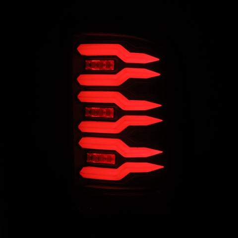 AlphaRex 07-13 GMC Sierra 1500/07-14 2500/3500HD (No Classic/Dually) Luxx-Series LED Tail Lights Blk - 630060