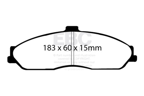 EBC 03-04 Cadillac XLR 4.6 Bluestuff Front Brake Pads - DP51162NDX