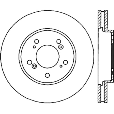 Stoptech 05-10 Honda Odyssey Front Cryo Rotor - 120.40064CRY