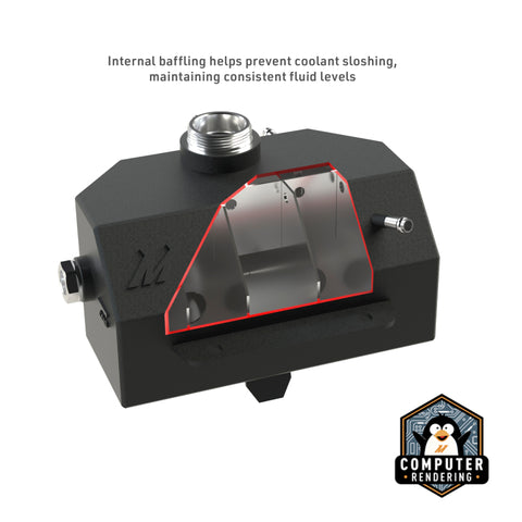 Mishimoto 2015 Ford Mustang EcoBoost / 3.7L / 5.0L Aluminum Coolant Expansion Tank - Black - MMRT-MUS-15EBK
