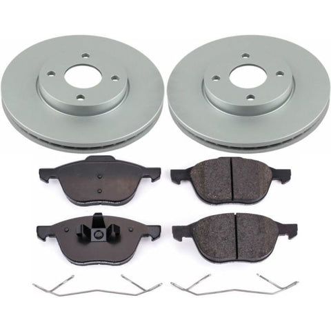 Power Stop 05-07 Ford Focus Front Z17 Evolution Geomet Coated Brake Kit - CRK1377