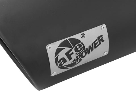 aFe POWER MACH Force-Xp 5in 304 Stainless Steel Exhaust Tip 5In x 7Out x15Lin Bolt-On Right-Blk - 49t50702-b15