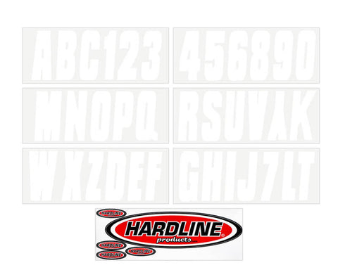 Hardline Boat Lettering Registration Kit 3 in. - 350 White Solid - WHI350EC