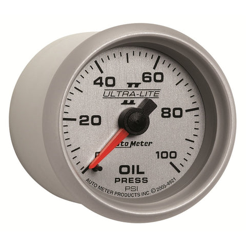 Autometer Ultra-Lite II 52mm 0-100 PSI Mechanical Oil Pressure Gauge - 4921
