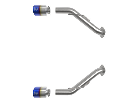 aFe 2023 Nissan Z V6-3.0L (tt) Takeda Stainless Steel Axle-Back Exhaust System w/ Blue Flame Tip - 49-36137-L