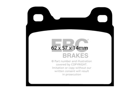 EBC 91-93 Volvo 740 2.3 (ABS) (Girling) Greenstuff Rear Brake Pads - DP21043