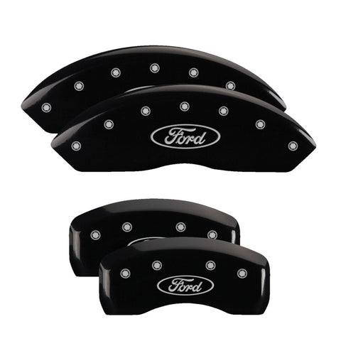 MGP 2 Caliper Covers Engraved Rear MGP Black Finish Silver Characters 2016 Ford Focus - 10246RMGPBK
