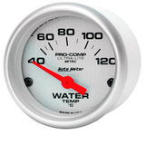 Autometer Ultra-Lite 52mm 40-120 Deg C Short Sweep Electronic Water Temp Gauge - 4337-M