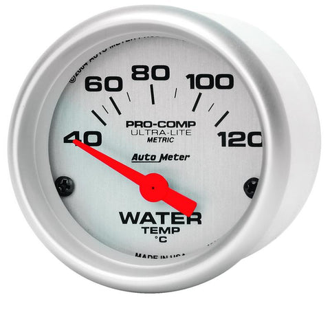 Autometer Ultra-Lite 52mm 40-120 Deg C Short Sweep Electronic Water Temp Gauge - 4337-M
