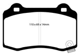 EBC 15+ Cadillac CTS 3.6 Twin Turbo Yellowstuff Rear Brake Pads - DP41788R