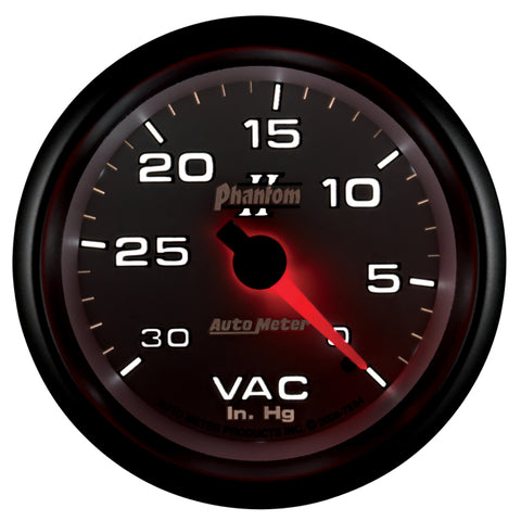 AutoMeter Gauge Vacuum 2-5/8in. 30Inhg Mechanical Phantom II - 7884