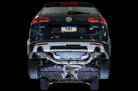 AWE Tuning VW MK7 Golf Alltrack/Sportwagen 4Motion Touring Edition Exhaust - Polished Silver Tips - 3015-32098
