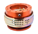 NRG Quick Release Kit - Pyramid Edition - Orange Body / Neochrome Pyramid Ring - SRK-210OR/MC