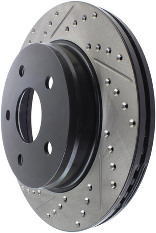 StopTech 04-06 Dodge Durango / 02-10 Ram 1500 (exc Mega Cab) Front Right Slotted & Drilled Rotor - 127.67053R