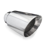 Stainless Works Conical Double Wall Slash Cut Exhaust Tip - 4in Body 3in Inlet - 799300