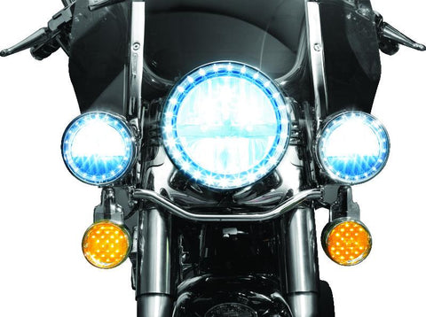 Kuryakyn LED Front Turn Signal Conversion Flat Style Insert Amber Lens - 5441