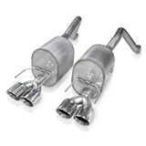 Stainless Works 2009-13 C6 Corvette Axle Back 2-1/2in Dual Chambered Turbo Mufflers Quad 4in Tips - C609CBQUAD