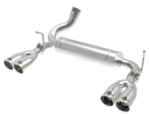 aFe Rebel Series 2.5in 409 SS Axle-Back Exhaust Polished 07-18 Jeep Wrangler (JK) V6-3.6L/3.8L - 49-48086-P