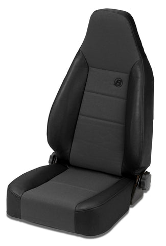 Bestop 76-86 Jeep Cj7 Front Trailmax II Sport Seat (Center Fabric Insert Black Denim) - 39438-15
