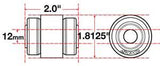 SPC Performance Flex Joint xAxis Jeep JK Front UCA 12mm X 2 X 1.8125 - 15615