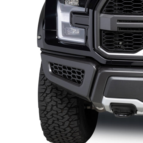 Putco 18-20 Ford F-150 Raptor - Hex Shield - Black Powder Coated Bumper Grille Inserts - 83168