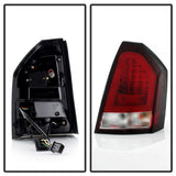 Spyder 05-07 Chrysler 3000C Verison 2 Light Bar LED Tail Lights - Red Clear (ALT-YD-C305V2-LED-RC) - 5083364