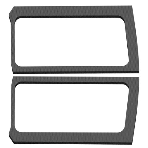 DEI 18-23 Jeep Wrangler JL 2-Door Boom Mat Rear Side Window Trim - 2 Piece - Gray Leather Look - 50271