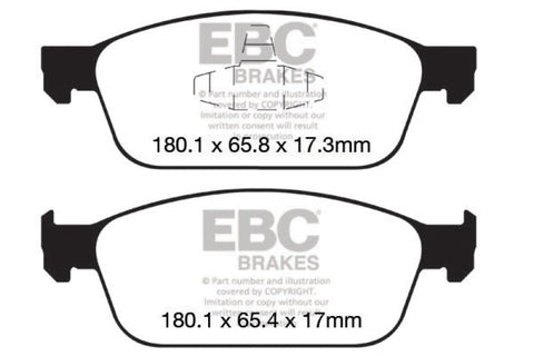 EBC 12+ Ford Focus 2.0 Turbo ST Redstuff Front Brake Pads - DP32145C