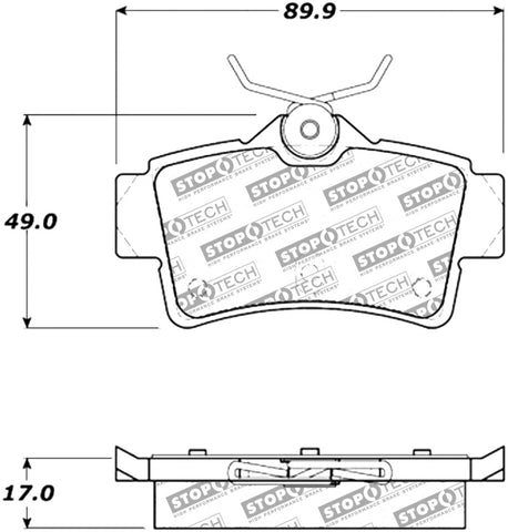 Stoptech 95-00 Lexus LS400 Street Select Front Brake Pads - 305.06650