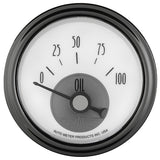 Autometer Prestige Series Pearl 2-1/16in 100PSI Electronic Oil Pressure Gauge - 2026